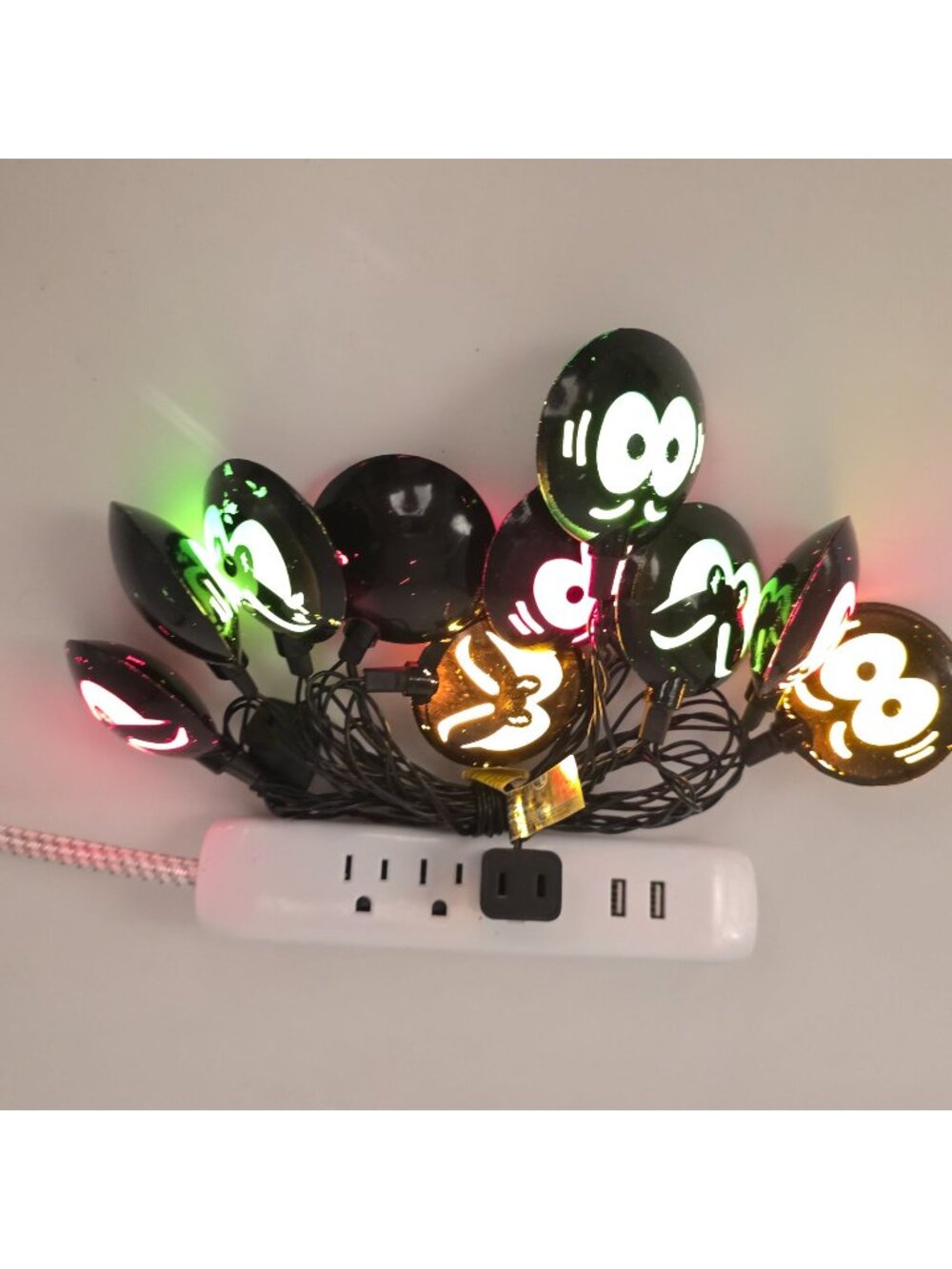Vintage Halloween Spooky Eyes String Lights 90s Unlimited Light-Up Emoji